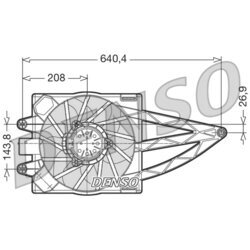 Ventilátor chladenia motora DENSO DER09019