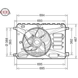 Ventilátor chladenia motora DENSO DER10010