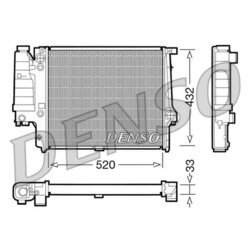 Chladič motora DENSO DRM05060