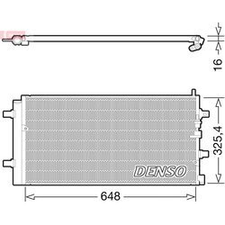 Kondenzátor klimatizácie DENSO DCN02002