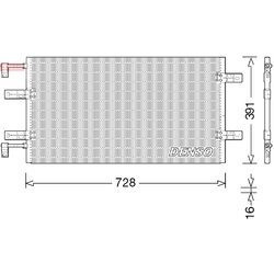 Kondenzátor klimatizácie DENSO DCN23036