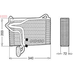 Výparník klimatizácie DENSO DEV02001