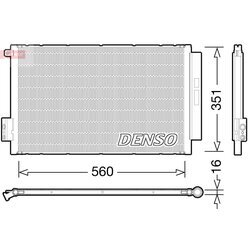 Kondenzátor klimatizácie DENSO DCN09043