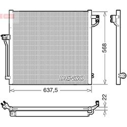 Kondenzátor klimatizácie DENSO DCN17058