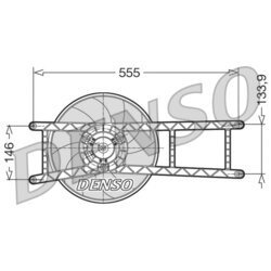 Ventilátor chladenia motora DENSO DER09017