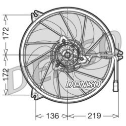 Ventilátor chladenia motora DENSO DER21008