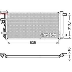 Kondenzátor klimatizácie DENSO DCN15007