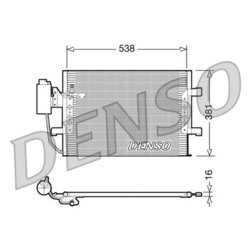 Kondenzátor klimatizácie DENSO DCN17025