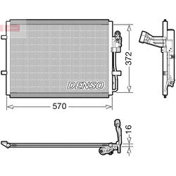 Kondenzátor klimatizácie DENSO DCN44016