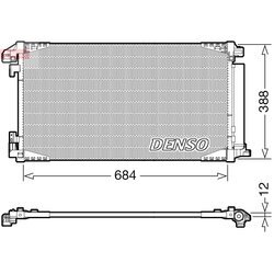 Kondenzátor klimatizácie DENSO DCN50119