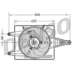 Ventilátor chladenia motora DENSO DER01010