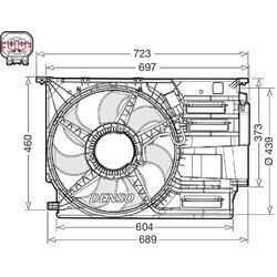 Ventilátor chladenia motora DENSO DER05012