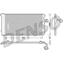 Kondenzátor klimatizácie DENSO DCN02003