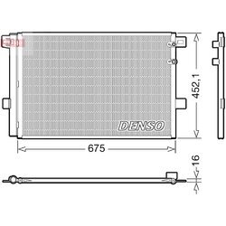 Kondenzátor klimatizácie DENSO DCN32065