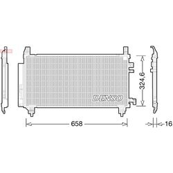 Kondenzátor klimatizácie DENSO DCN50046