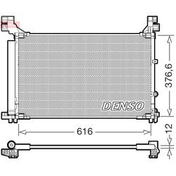 Kondenzátor klimatizácie DENSO DCN50133