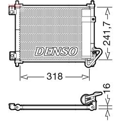 Kondenzátor klimatizácie DENSO DCN99055