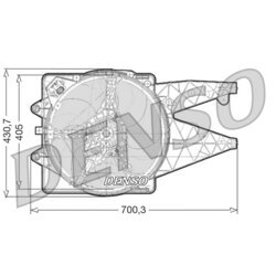 Ventilátor chladenia motora DENSO DER01021