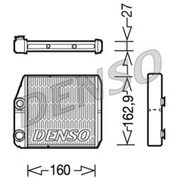 Výmenník tepla vnútorného kúrenia DENSO DRR09035