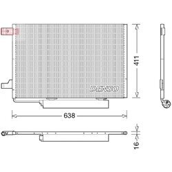 Kondenzátor klimatizácie DENSO DCN17006