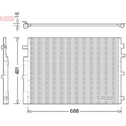 Kondenzátor klimatizácie DENSO DCN23050