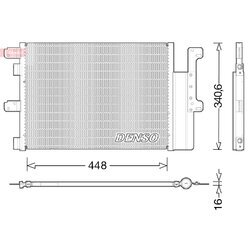 Kondenzátor klimatizácie DENSO DCN12102