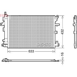 Kondenzátor klimatizácie DENSO DCN33012