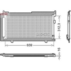 Kondenzátor klimatizácie DENSO DCN36006