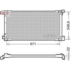 Kondenzátor klimatizácie DENSO DCN50114