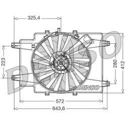 Ventilátor chladenia motora DENSO DER01007