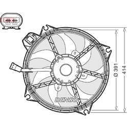 Ventilátor chladenia motora DENSO DER23005