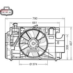 Ventilátor chladenia motora DENSO DER50004