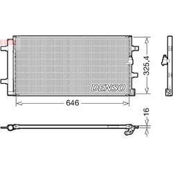 Kondenzátor klimatizácie DENSO DCN02041