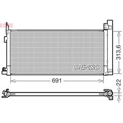 Kondenzátor klimatizácie DENSO DCN50124