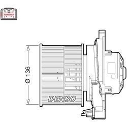 Vnútorný ventilátor DENSO DEA10055