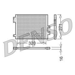 Kondenzátor klimatizácie DENSO DCN28002