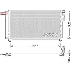 Kondenzátor klimatizácie DENSO DCN43001