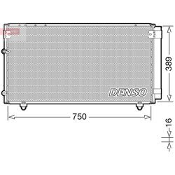 Kondenzátor klimatizácie DENSO DCN50042