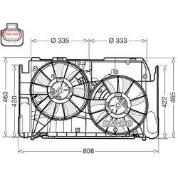 Ventilátor chladenia motora DENSO DER50002