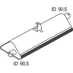 Stredný/zadný tlmič výfuku DINEX 68301