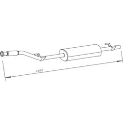 Stredný tlmič výfuku DINEX 50446