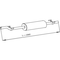 Stredný tlmič výfuku DINEX 56320