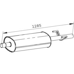 Stredný tlmič výfuku DINEX 74344
