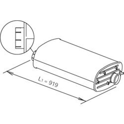 Stredný/zadný tlmič výfuku DINEX 64376