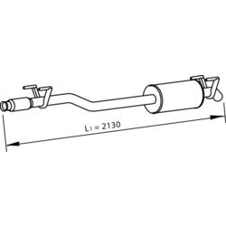 Stredný tlmič výfuku DINEX 74312