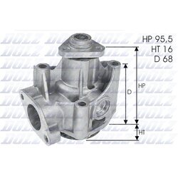 Vodné čerpadlo, chladenie motora DOLZ L135