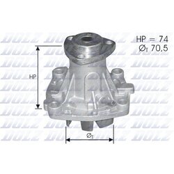Vodné čerpadlo, chladenie motora DOLZ A330ST