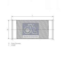 Pružný diel výfuku DT Spare Parts 1.12825 - obr. 1