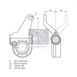Pákový ovládač brzdového systému DT Spare Parts 3.62409 - obr. 1