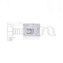 Hriadeľ brzdového kľúča DT Spare Parts 4.67018 - obr. 1